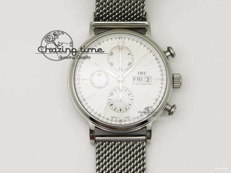 MIROTIME 0506 Portofino SCHAFFHAUSEN SS MKF 1:1 Best Edition Black Dial On Mesh Bracelet A Sporty 7342